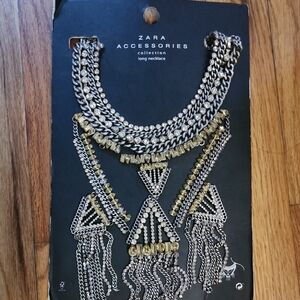 Zara Silver and Gold Layered Necklace